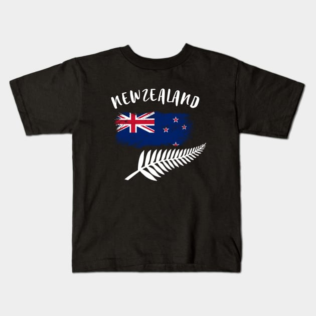 New Zealand Flag Kids T-Shirt by TravelGiftDesign